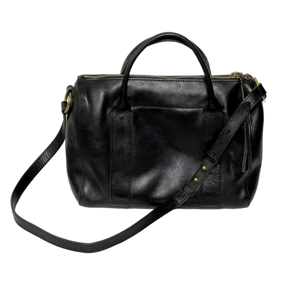 Madewell | The Prague Leather Satchel Bag in Black